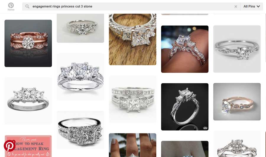 Send him your Pinterest engagement ring board