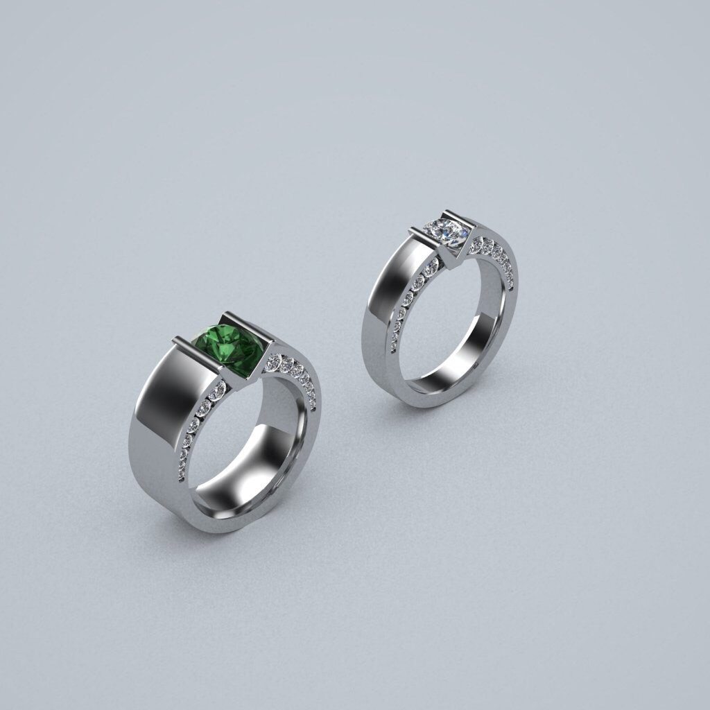 Custom made same sex engagement rings made for Brisbane couple Scott Demarco and Brad Harker
