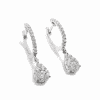 Dj286w white gold pear shape drop earrings on diamond huggies
