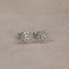 Daisy Diamond Cluster Studs White Gold
