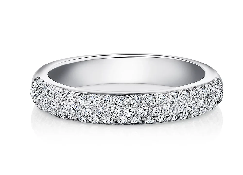 Montague_White Gold_Diamond Encrusted_Halfband_Front_white