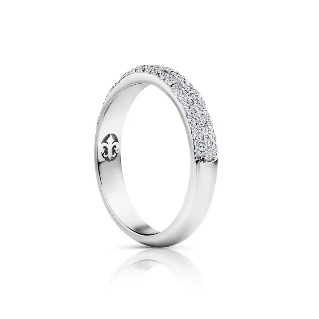 Montague_White Gold_Diamond Encrusted_Halfband_Profile_white
