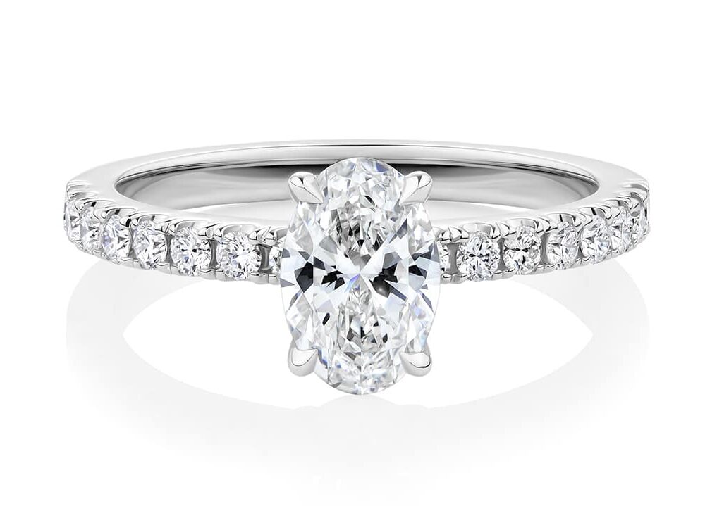 Dianella Oval White Gold 0.80ct Diamond Ring