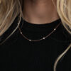 Rose gold diamond chain necklace