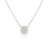 Diamond halo cluster pendant white gold