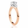 Banksia pear cut sides rose gold up