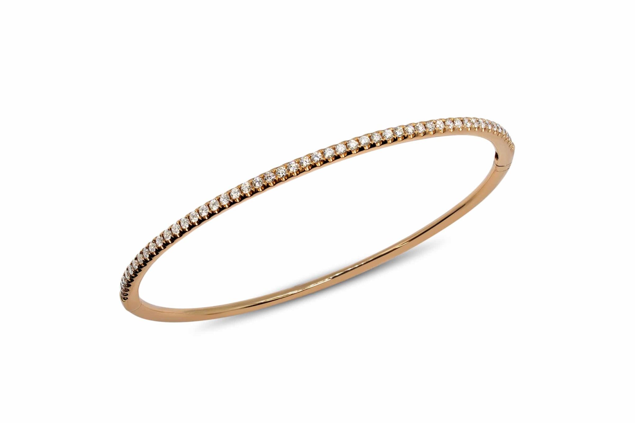 Rose Gold Diamond Bangle Diamondport