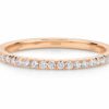 Hamilton split claw diamond wedding ring rose gold front