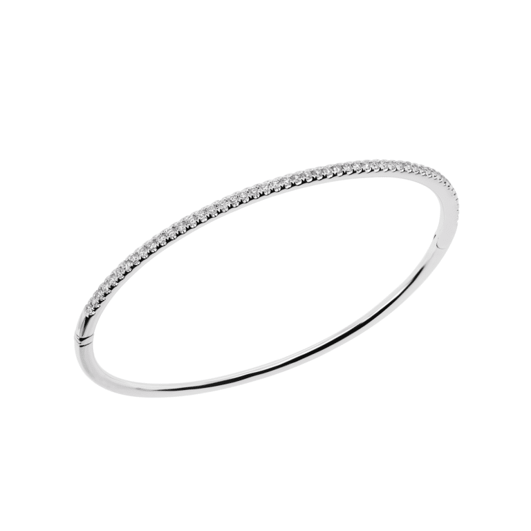 White Gold Diamond Bangle Diamondport