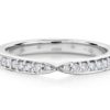 Flinders grain set diamond wedding ring pinched front