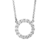 Circle of life diamond pendant white gold