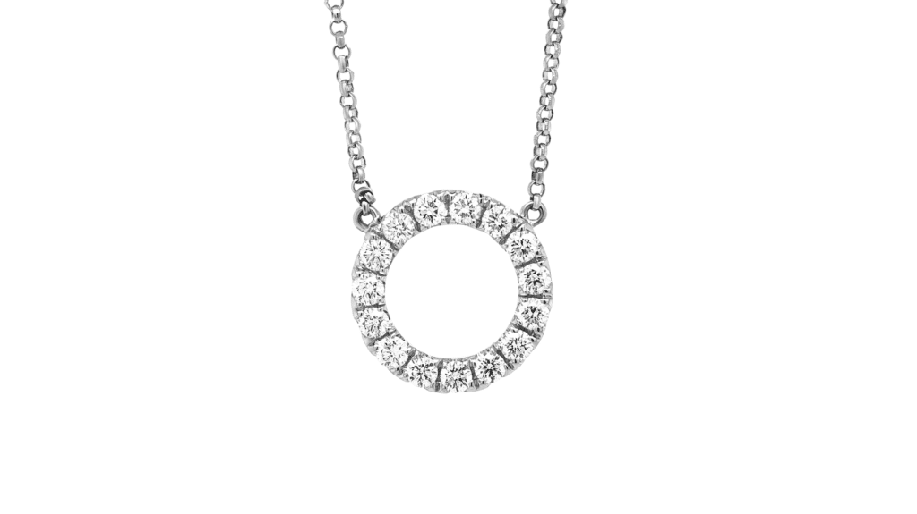 Circle of Life Diamond Pendant White Gold