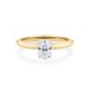 Women's engagement ring oval solitaire yellow gold
