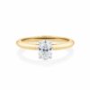 Waratah Oval Cut Diamond Engagement Ring in Yellow Gold Front