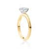 Womens engagement ring oval solitaire yellow gold