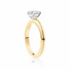 Womens Engagement Ring Oval Solitaire Yellow Gold