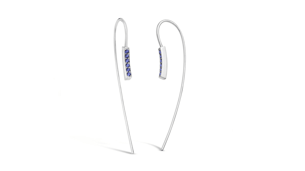 Nouvelle bliss earrings with blue sapphires