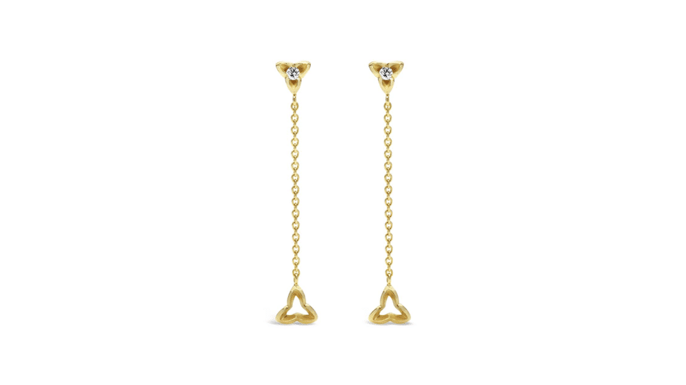 Wild iris chain earrings