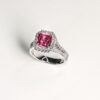 1 White gold pink sapphire diamond engagement ring 1