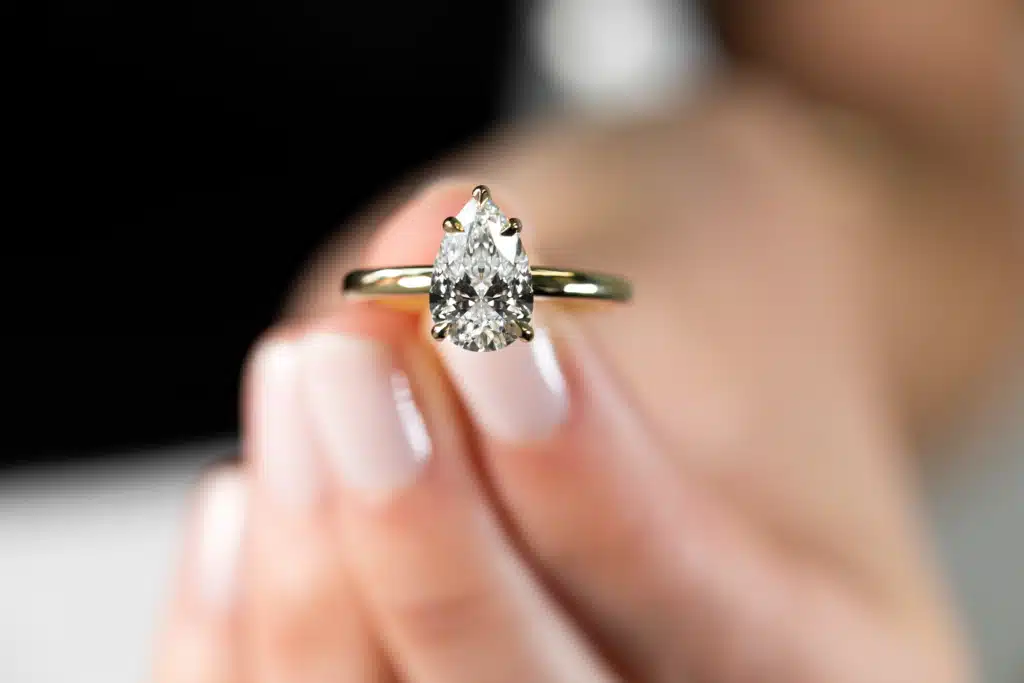 waratah-yellow-gold-pear-cut-diamond-engagement-ring
