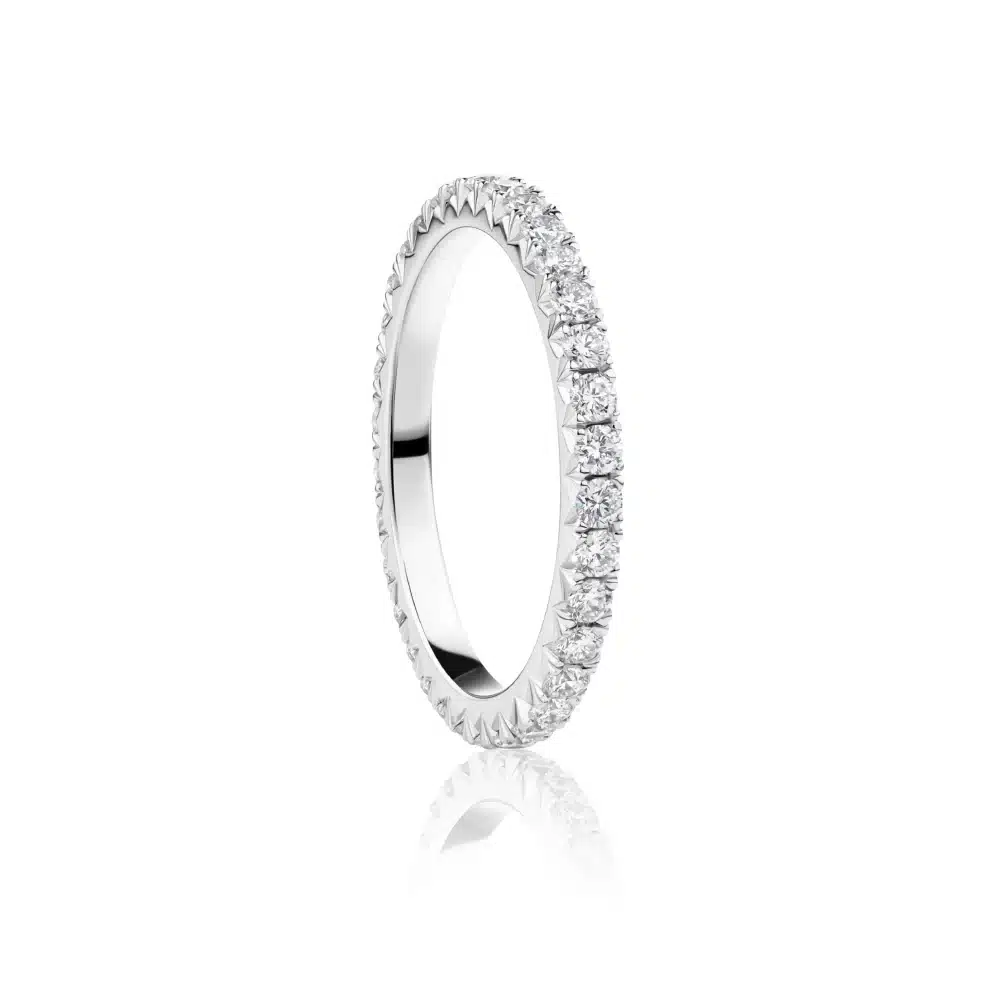 Hamilton wedding ring white gold dovetail profile