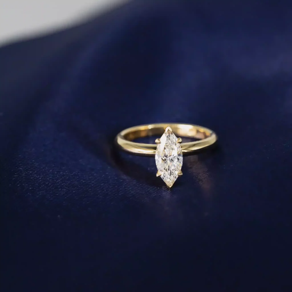 Marquise cut diamond engagement ring 1