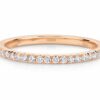 Rose gold wedding eternity ring split set diamonds