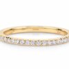 Yellow gold wedding eternity ring split set diamonds