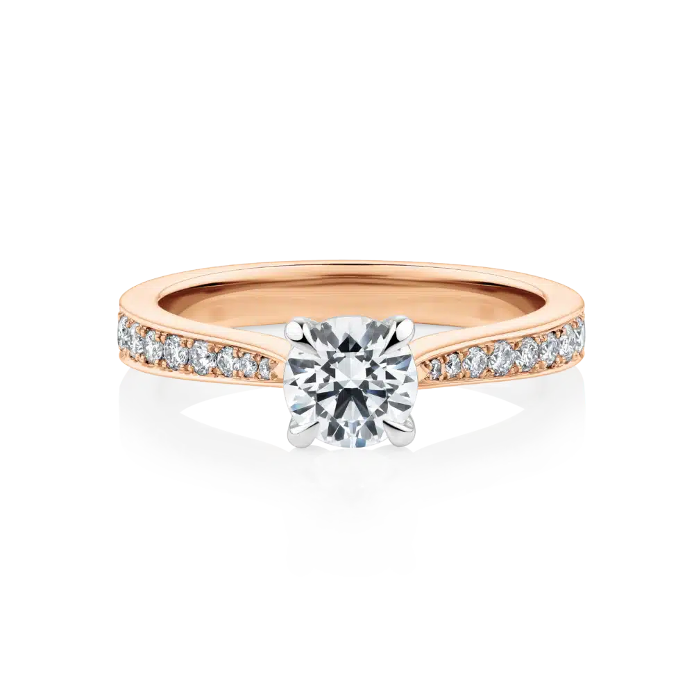 Acacia-rose-gold-two-tone-round-4-claw-grain-set-diamond-engagement-ring