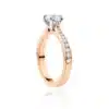 Acacia-side-rose-gold-two-tone-round-4-claw-grain-set-diamond-engagement-ring