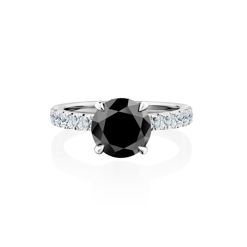Daniella-black-diamond-white-gold-diamond-band-4-claw. -engagement-ring