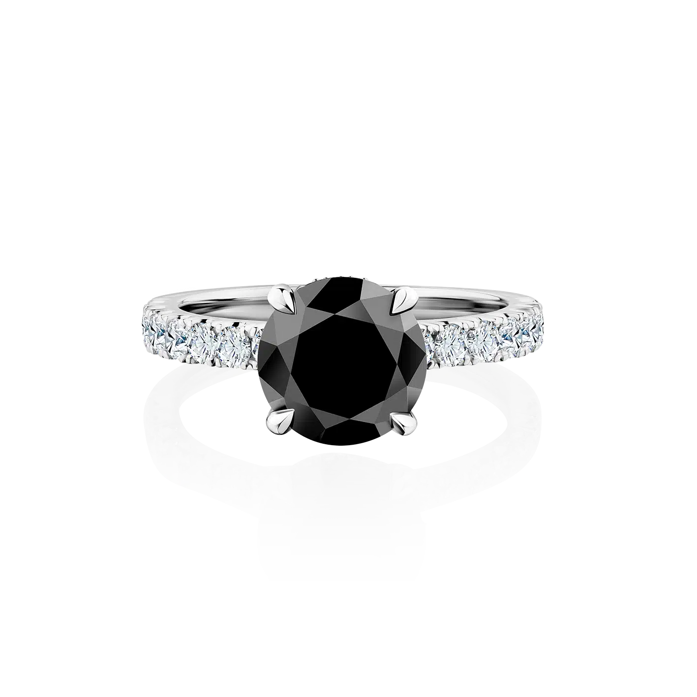 Daniella-Black-Diamond-White-Gold-Diamond-Band-4-claw.-engagement-ring