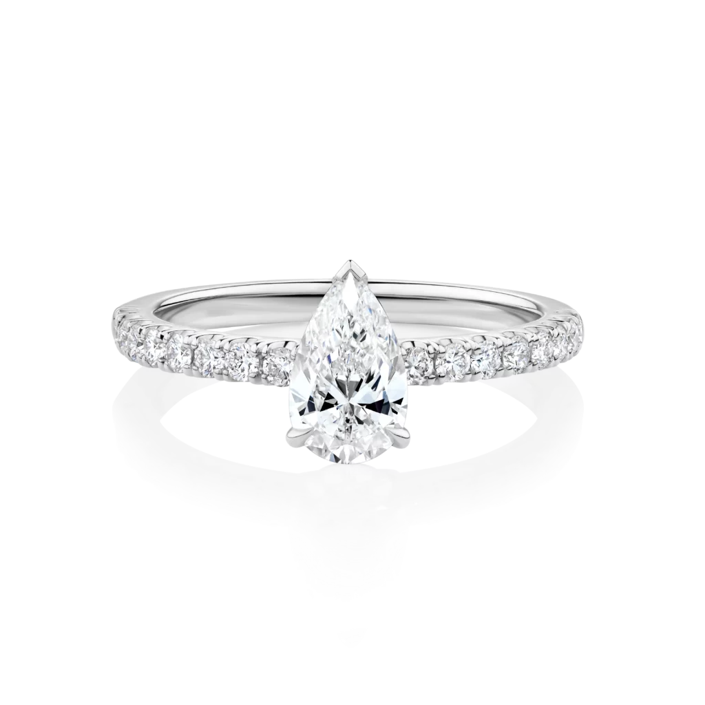 Dianella-white-gold-Pear-Cut-Diamond-Band-Diamond-Engagement-Ring