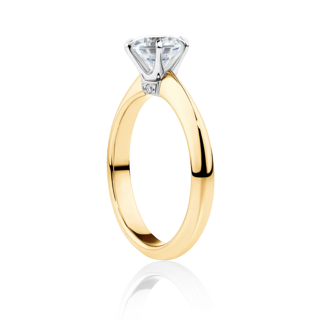 Honey-Myrtle-Side-Yellow-Gold-Two-Tone-Round-Cut-6-claw-Diamond-Engagement-Ring