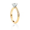 Rosella-side-yellow-gold-two-tone-round-cut-6-claw-grain-set-diamond-engagement-ring