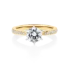 Rosella-yellow-gold-two-tone-round-cut-6-claw-grain-set-diamond-engagement-ring