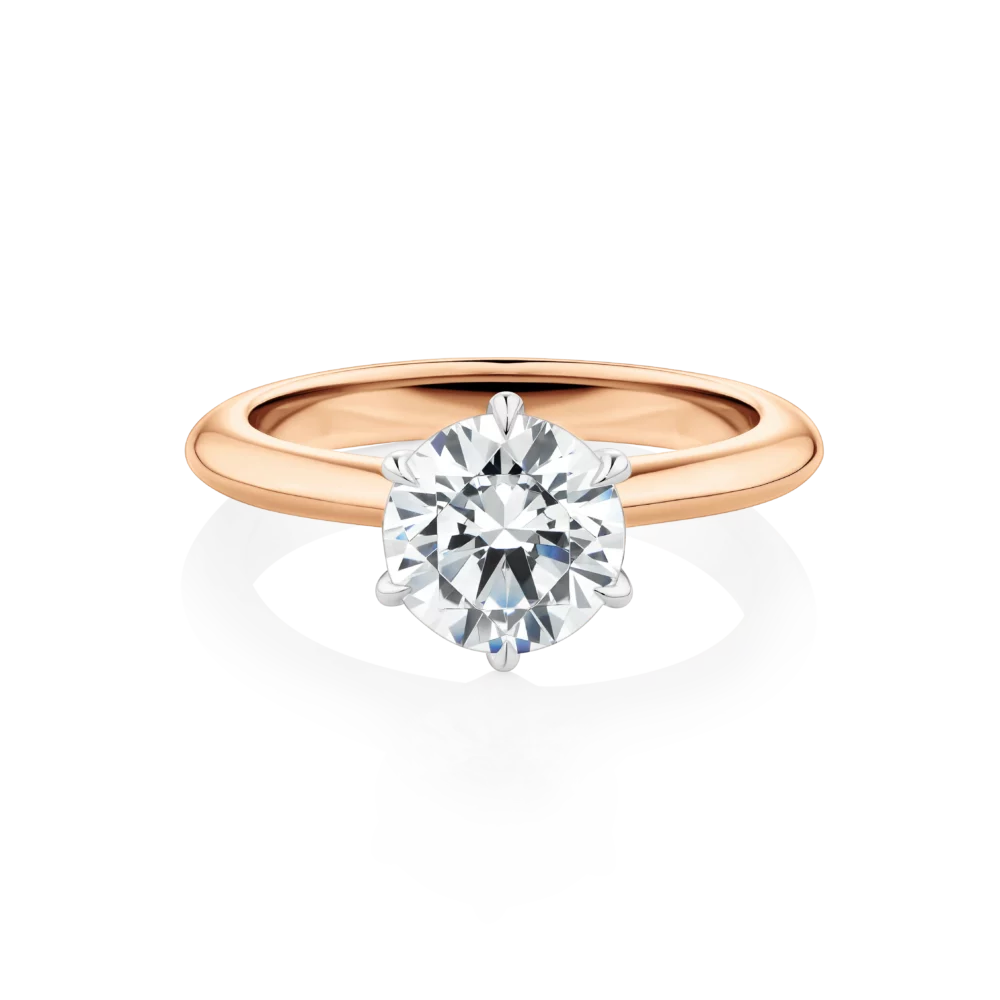 Southern-star-rose-gold-two-tone-6-claw-round-cut-diamond-engagement-ring