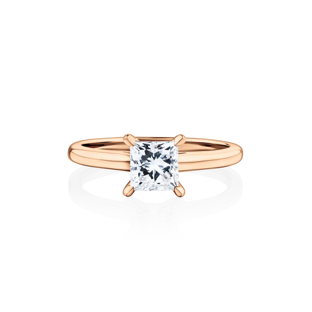 Dryandra-princess-cut-diamond-4-claw-rose-gold-engagement-ring