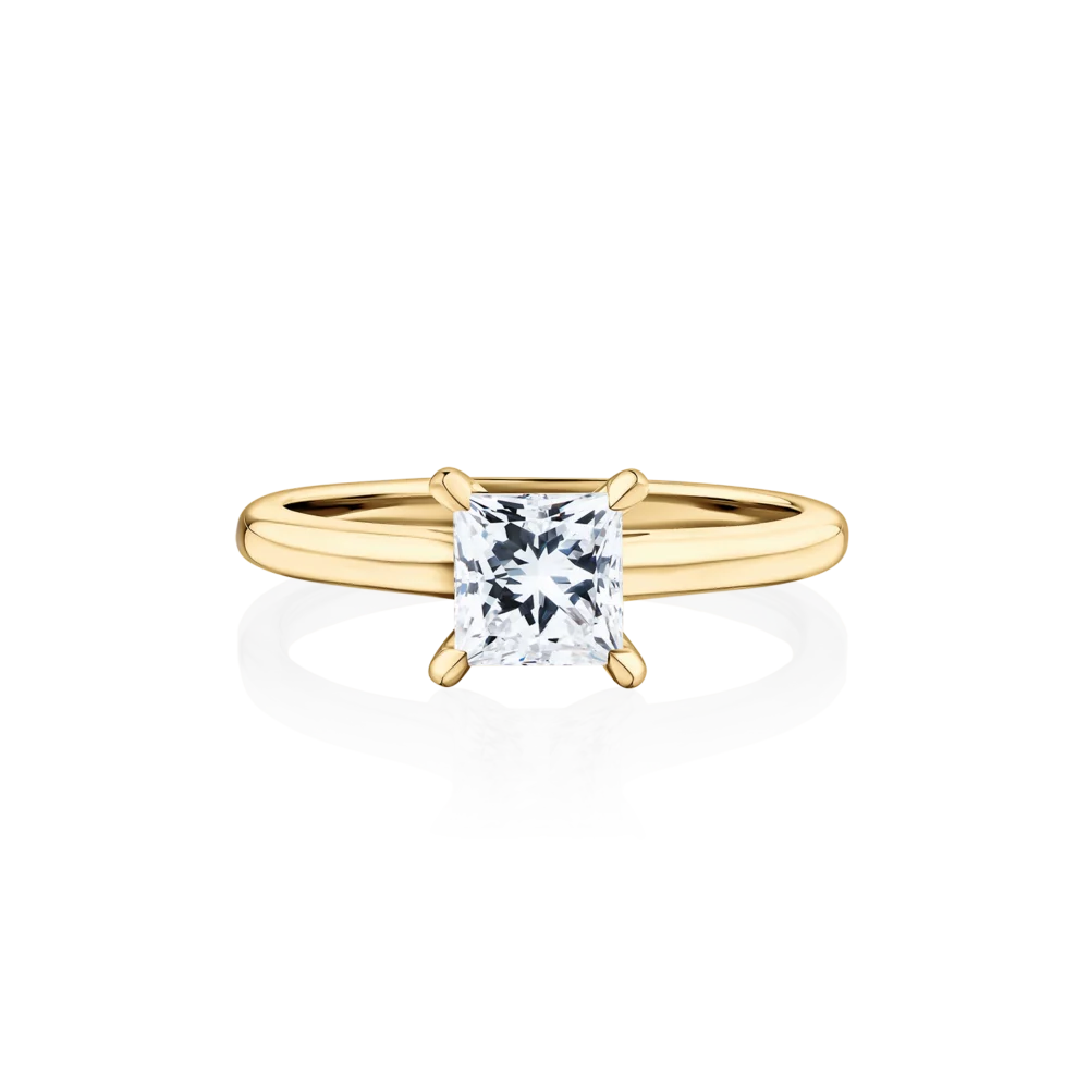 Dryandra-princess-cut-diamond-4-claw-yellow-gold-engagement-ring