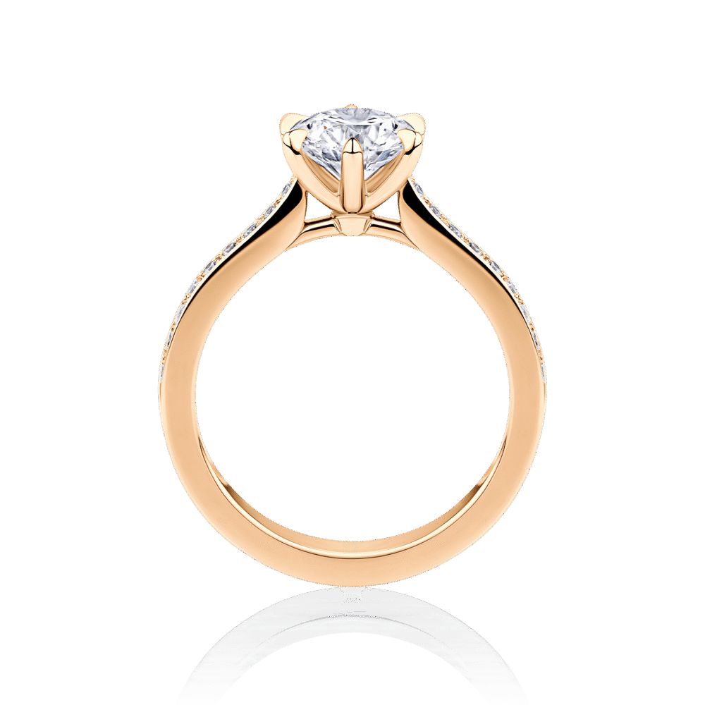 Acacia 18ct Rose Gold Six Claw