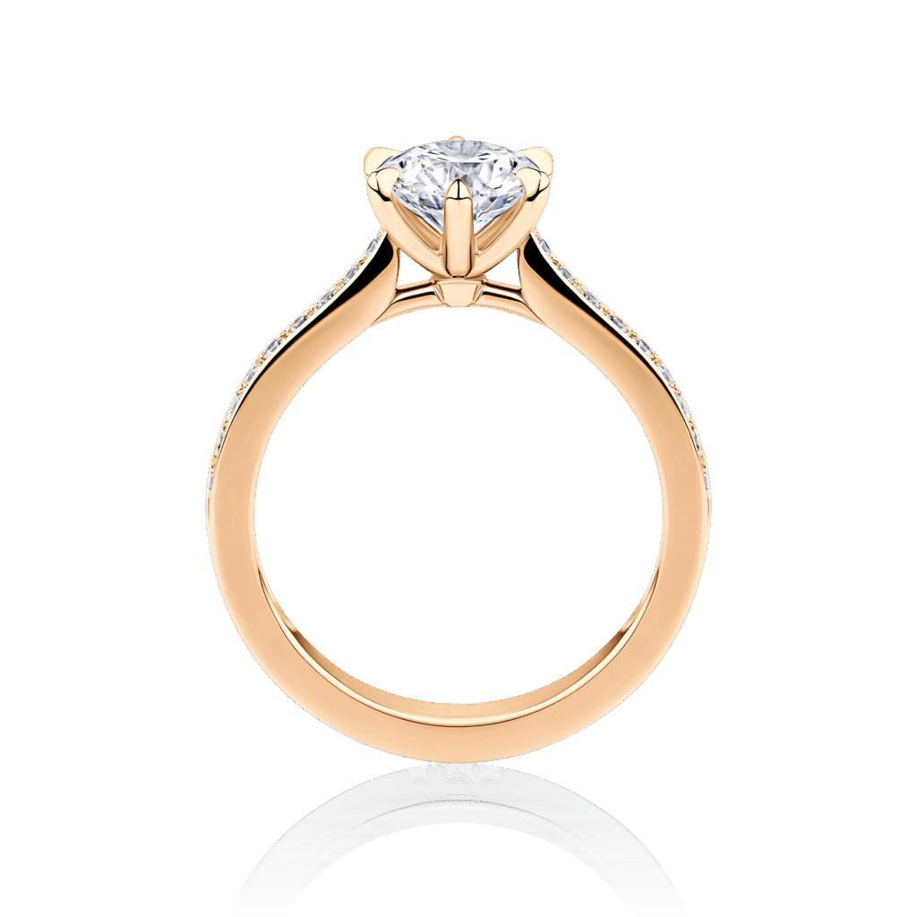 Acacia 18ct Rose Gold Six Claw