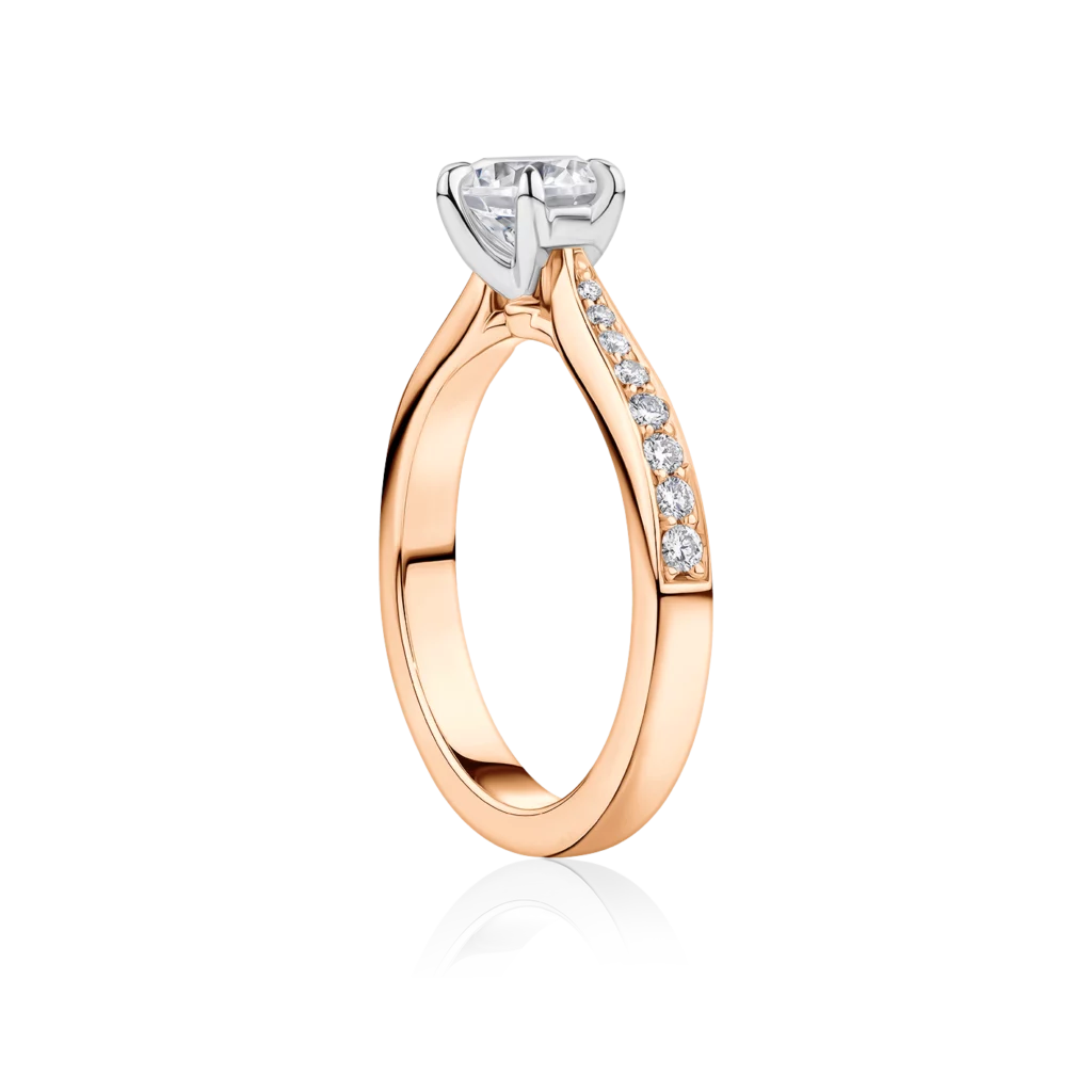 Acacia-Side-Rose-Gold-Two-Tone-Round-6-claw-Grain-Set-Diamond-Engagement-Ring