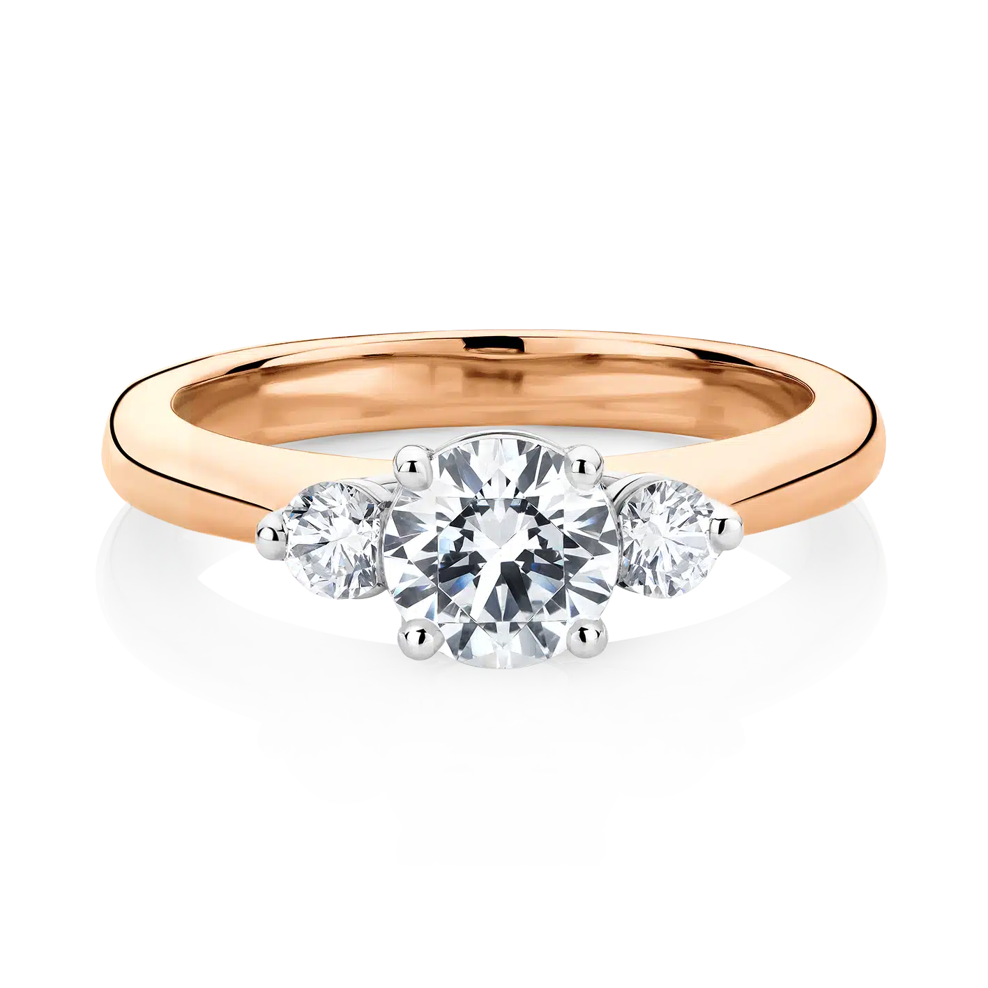 Banksia-Rose-Gold-Two-Tone-Trilogy-Round-Diamond-Engagement-Ring