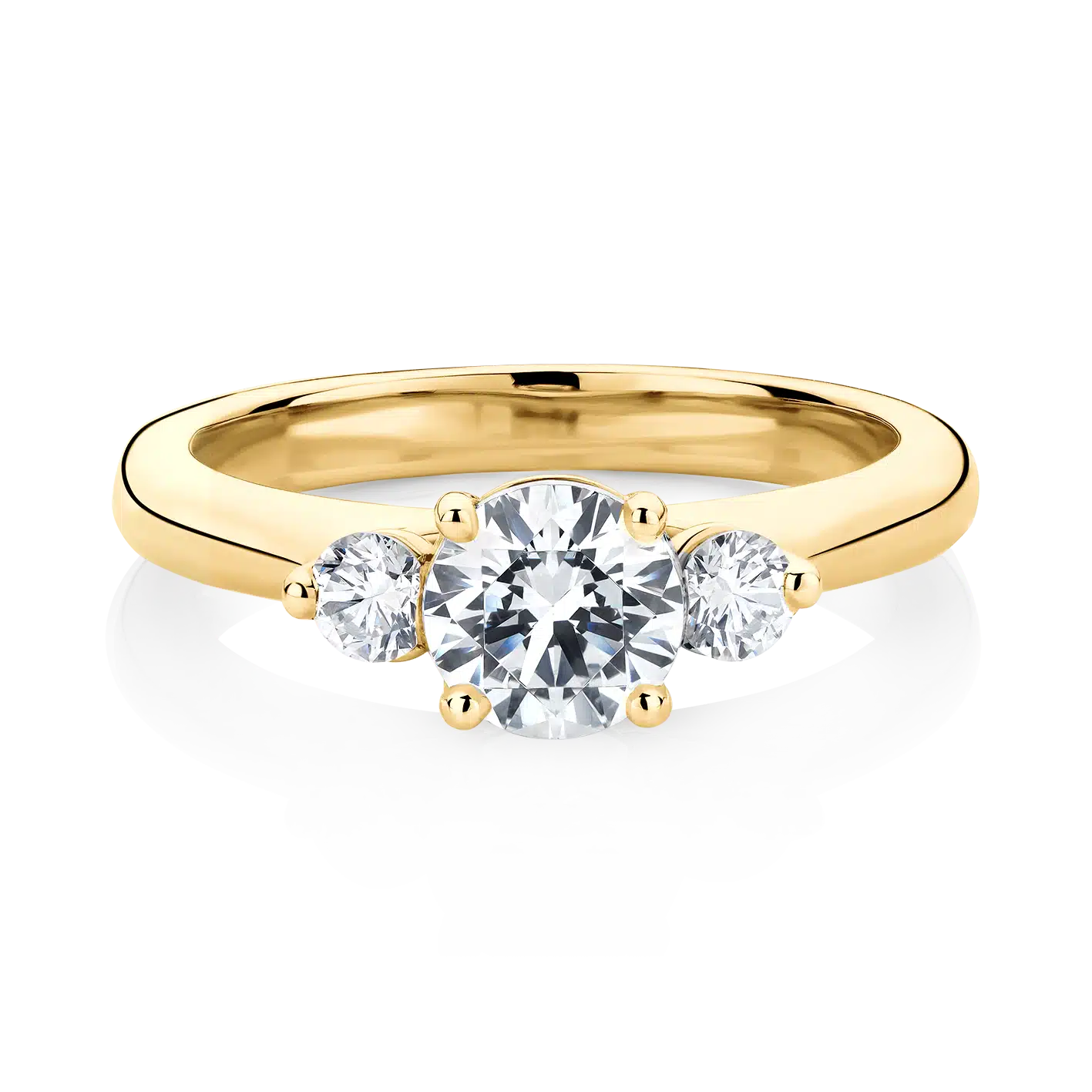 Banksia-Yellow-Gold-Trilogy-Round-Diamond-Engagement-Ring