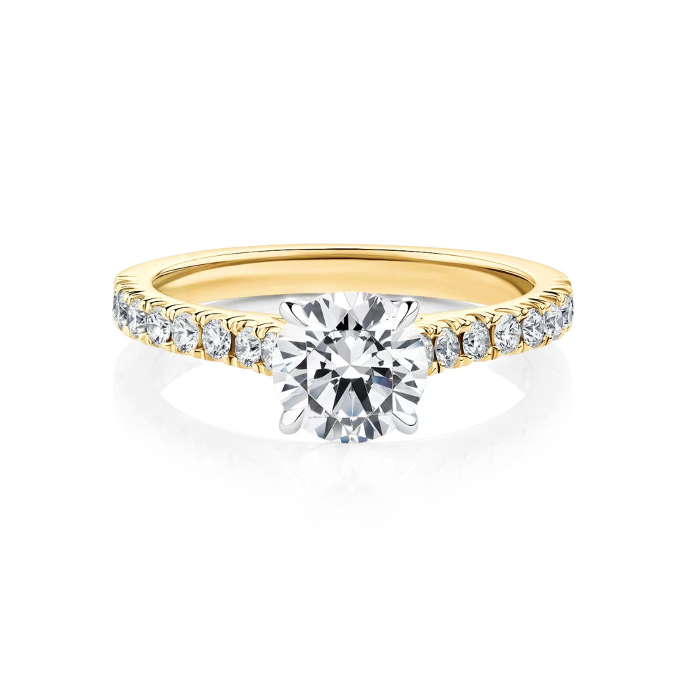 Bottlebrush-yellow-gold-two-tone-round-diamond-engagement-ring