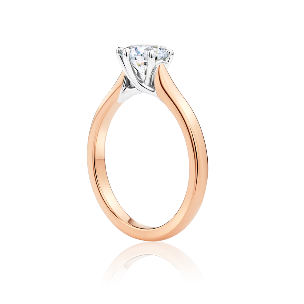 Gardenia-6-claw-rose-gold-two-tone-side-round-diamond-engagement-ring
