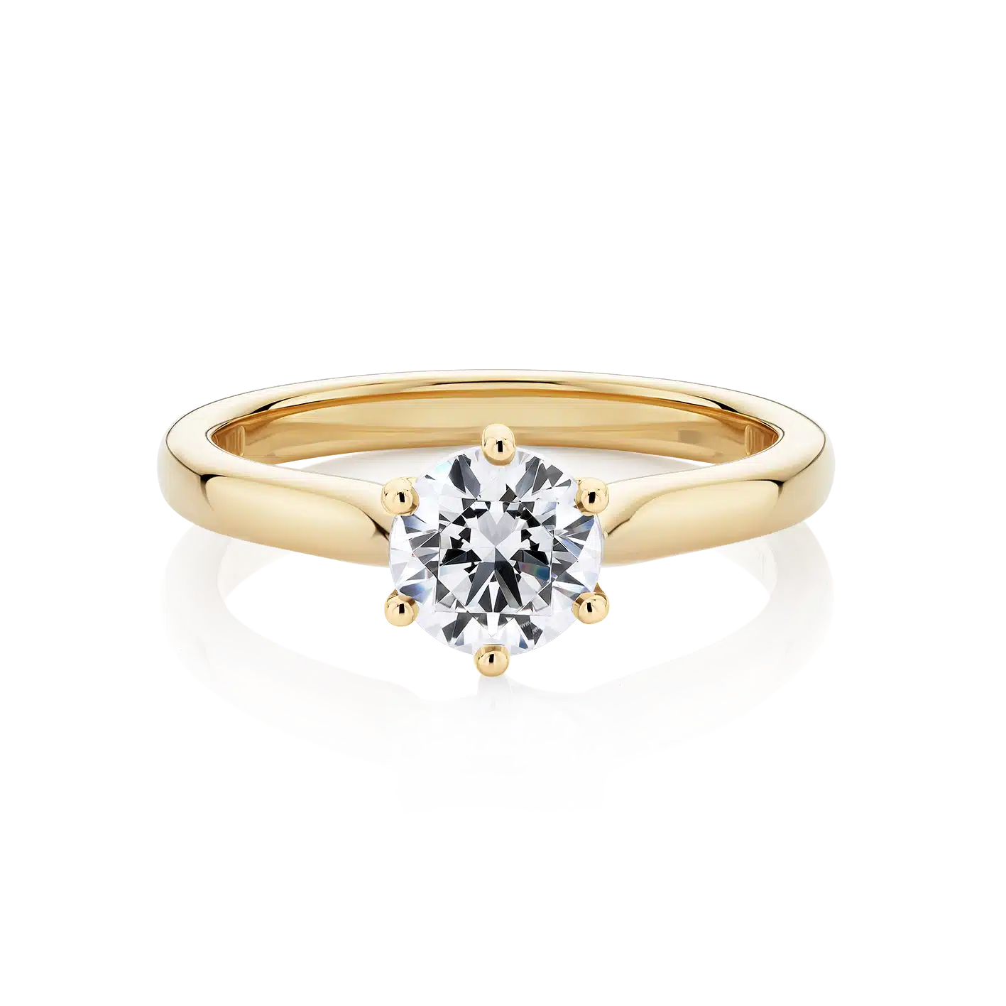 Gardenia-6-claw-Yellow-Gold-Round-Diamond-Engagement-Ring
