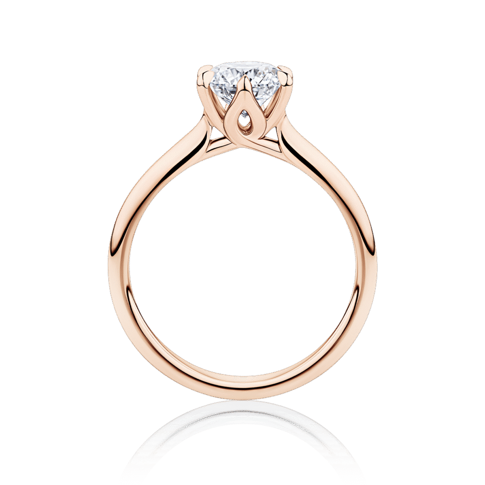Gardenia 6 claw yellow gold