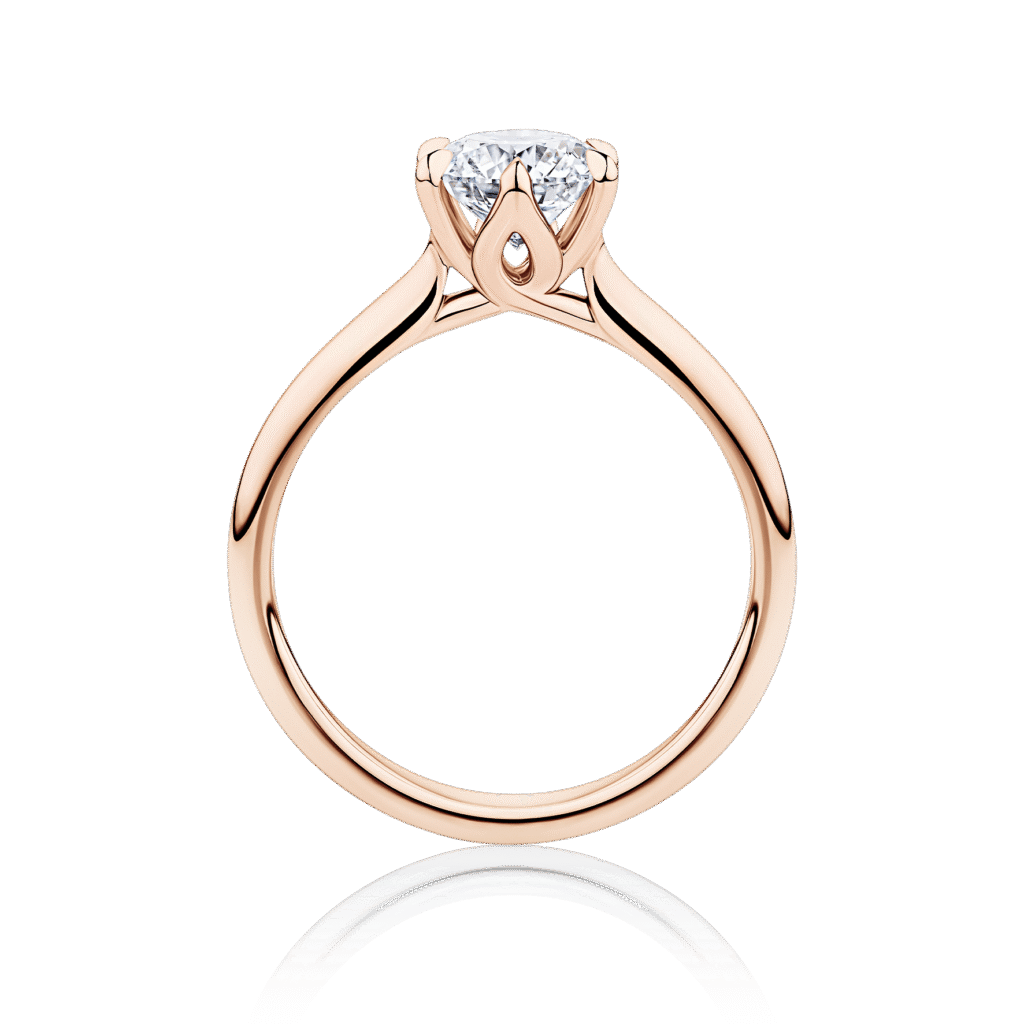 Gardenia 6 claw yellow gold