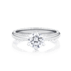 Gardenia 6 claw white gold